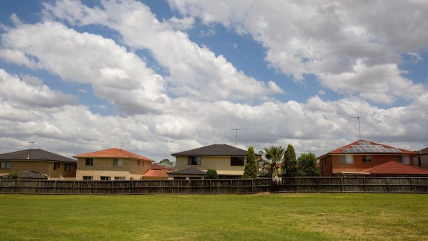 New housing estates and construction in western Sydney, where it it said there remains under supply.