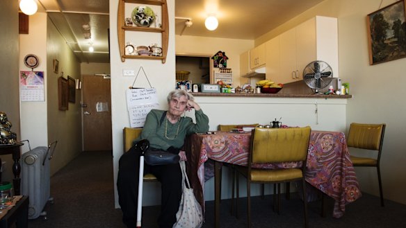 Myra Demetriou lives alone on the top floor.