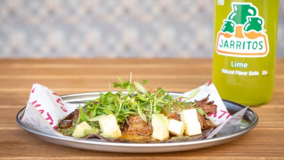 Beef Birria Taco at Nativo Mexican taco restaurant in Pyrmont.