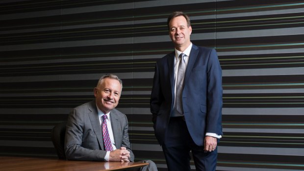 Aristocrat CEO Trevor Croker (right) has taken over from Jamie Odell.