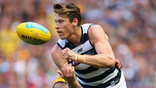 Emerging star: Mark Blicavs of the Cats.