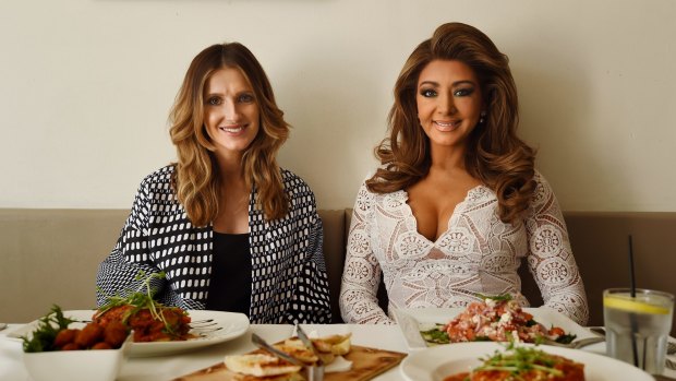 Well supported: Kate Waterhouse with entertainer Gina Liano (right), who has been encouraged by the public's enthusiasm towards her TV appearances.