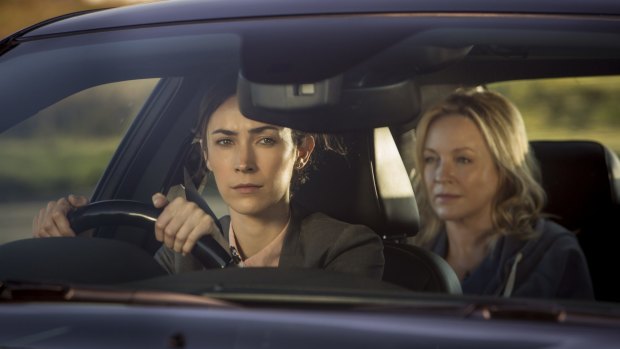 Geraldine Hakewill and Rebecca Gibney in <i>Wanted</i>.
