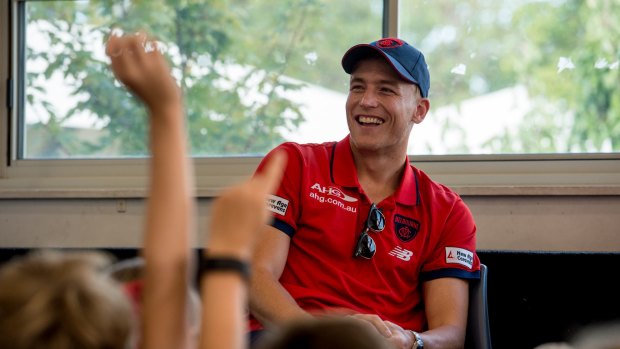Happy Demon: Bernie Vince is feeling upbeat about the season ahead with Melbourne.