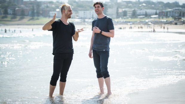 Fred Schebesta, on Bondi Beach with Wayne Perry, has claimed that "crushing" Sydney's lifestyle for people in their 20s is not helping the tech-skills shortage. 