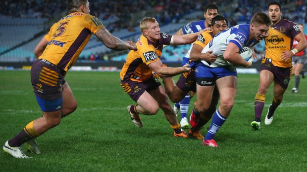 Fast lane: Young Bulldogs forward  Shaun Lane is making rapid strides  in his fledgling NRL career.
