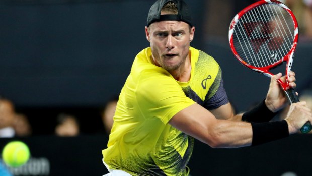 A front-on angle of Lleyton Hewitt was a feature of Nine's coverage during a 14-point rally.