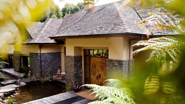 Entrance to the main lodge at Treetops Lodge.