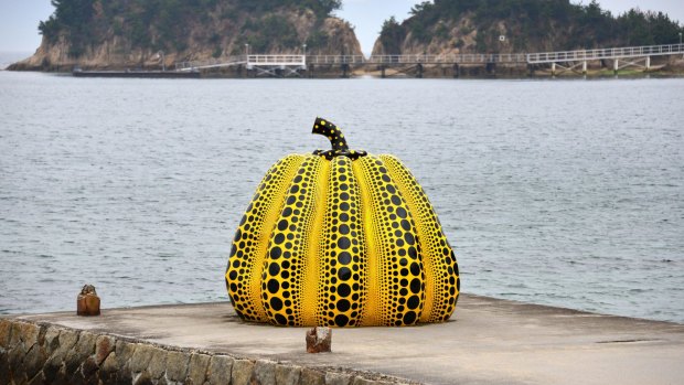 Yayoi Kusama's Pumpkin Sculpture in Japan Is Damaged by Typhoon