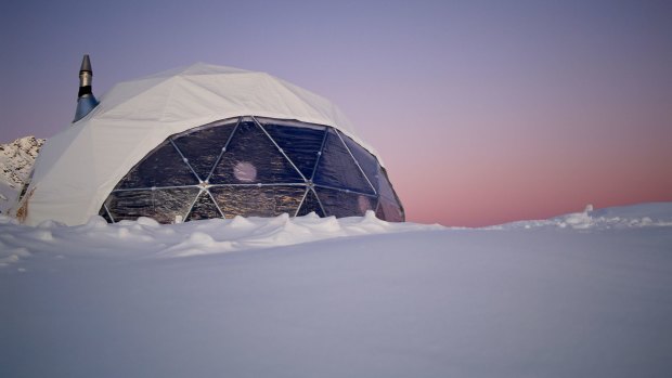 The Geo Dome at Adventure Consultants' Alpine Heli-Camp Wanaka, New Zealand.