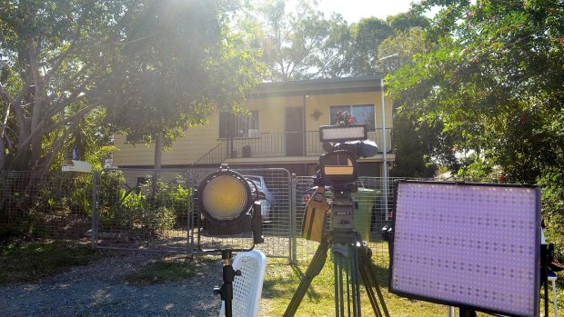 The media keeping a watch on Schapelle Corby's mother's house.