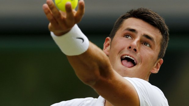 High point: Bernard Tomic's win in Bogota saw him climb to No.25 in the world rankings - enough for a seeding at Flushing Meadows.