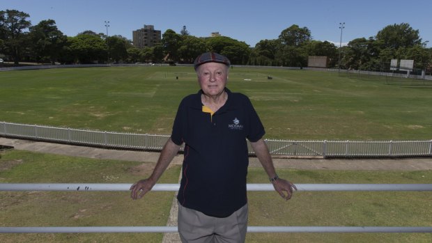 John Hiscox, historian and a former grade cricketer of the Mosman Cricket Club, at Mosman Oval.