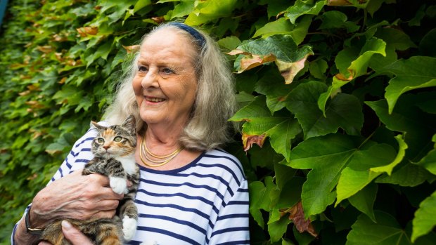 Virginia Edwards, pictured with Missy, has been honoured for her work as a volunteer at Lort Smith Animal Hospital in North Melbourne. 