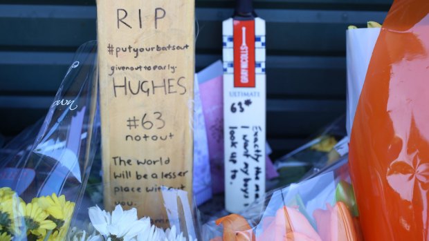 Emotional times: There has been an outpouring of grief throughout the world following Phillip Hughes' untimely death.