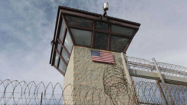 A guard tower at Guantanamo Bay.