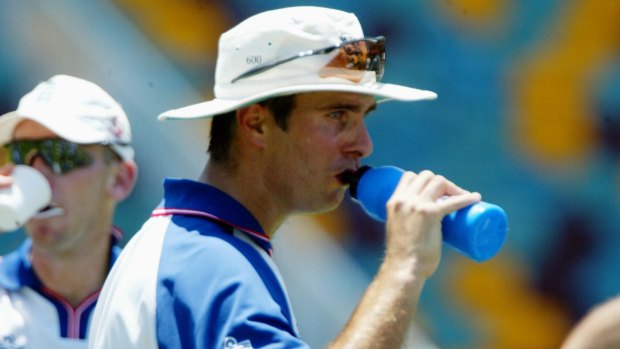 Michael Vaughan at the Gabba in 2002.