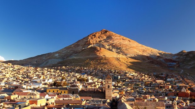 Potosi, Bolivia and Cerro Rico, the mountain that made it rich. 