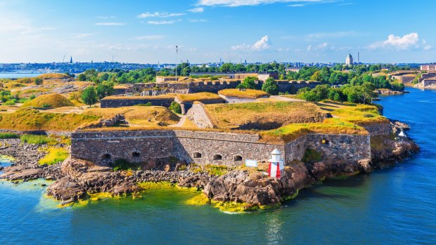 Suomenlinna sea fortress in Helsinki, Finland.