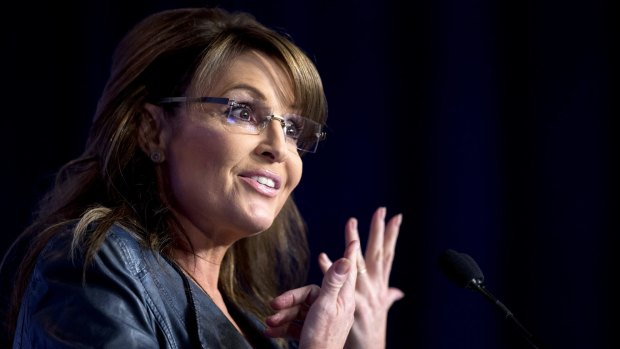 Former Alaska Governor Sarah Palin speaking American.