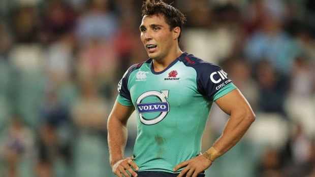 Shock loss: Nick Phipps looks dejected after the Waratahs' defeat to the Stormers.