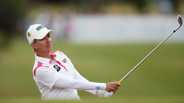 Karrie Webb of Australia during round two of the Australian Open on Friday.