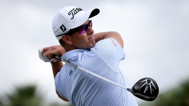 Adam Scott during a practice round for the World Golf Championships-Cadillac Championship. 