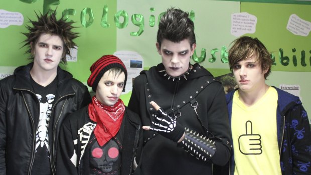 Ethan and friends in <i>Emo the Musical</i>. 
