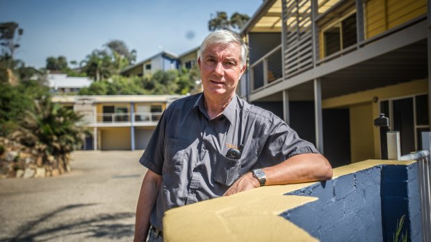 Rob White stayed with the Tathra Beach House Apartments during the recent fires and helped fight off flames that may have destroyed the resort.