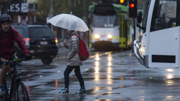 Rain and strong winds will hit Melbourne on Monday night.