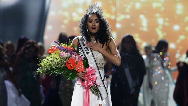 Kara McCullough after she was crowned the new Miss USA in Las Vegas. 