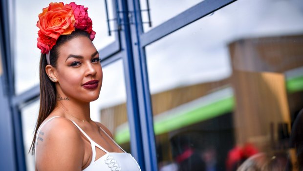 Liz Cambage, pictured at Flemington last November, has signed with the Melbourne Boomers. 