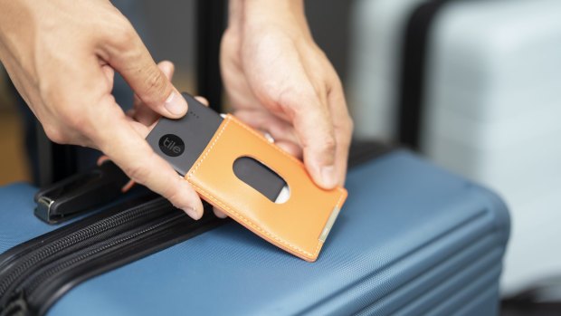 Tile's luggage tags cost $25 and work on iPhone and Android phones.