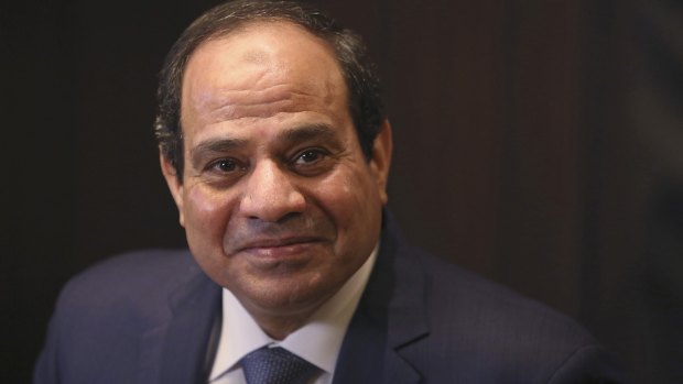 Under pressure: Egyptian President Abdel Fattah el-Sisi.