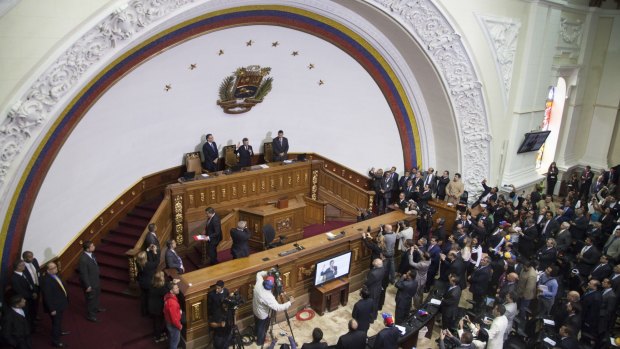 The National Assembly in Caracas, Venezuela, on Tuesday.