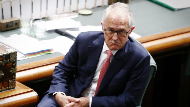 Prime Minister Malcolm Turnbull during question time on Wednesday.