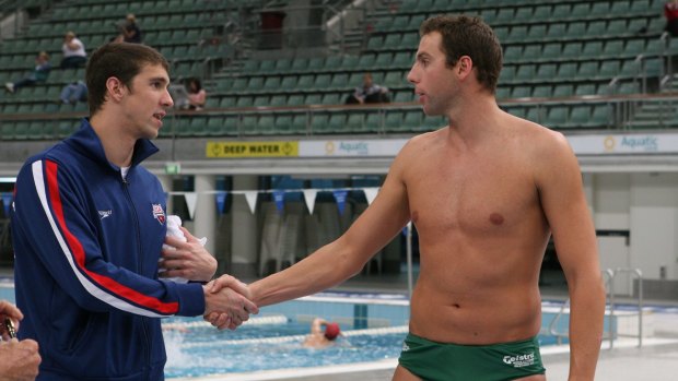 Swimming legends Michael Phelps and Grant Hackett have developed a strong friendship over recent years.