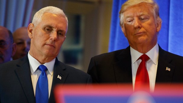 President-elect Donald Trump with Vice President-elect Mike Pence.