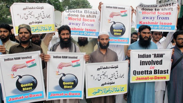 Supporters of a Pakistani religious group suggest that August's suicide attack in Quetta was carried out by RAW, the foreign intelligence agency of neighbouring India.