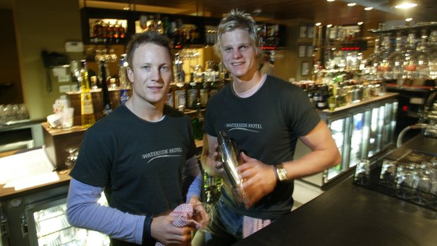 Nathan Brown and Nick Riewoldt are giving up their pub business at the Waterside Hotel. 
