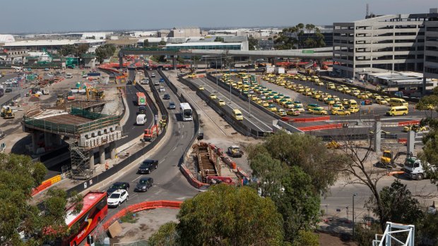 The construction of Terminal 4 at Melbourne Airport.