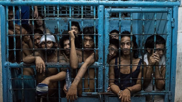 Prison inmates in the Philippines, a country preparing to reintroduce capital punishment. 