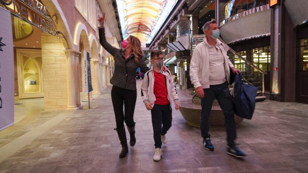 "Let's say that after such a long time of restrictions and closures, this was a choice done for our mental health", said Federico Marzocchi, right, with his wife Ilaria Gelli, and their son Matteo Marzocchi.