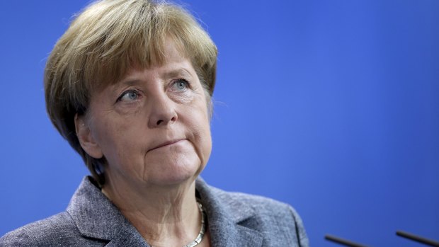'We shall win this fight': German chancellor Angela Merkel .