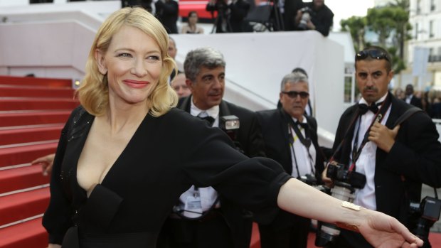 Cate Blanchett attends the screening of <i>Sicario</i> in Cannes.