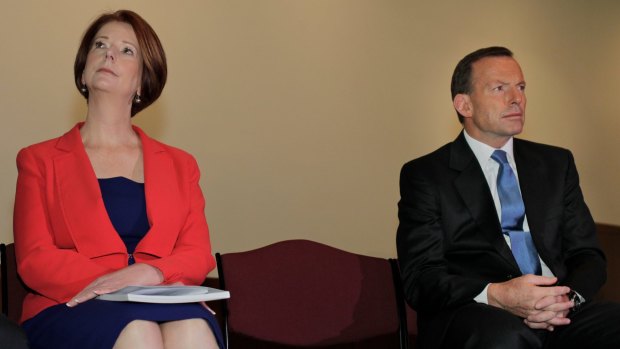 Julia Gillard and Tony Abbott.