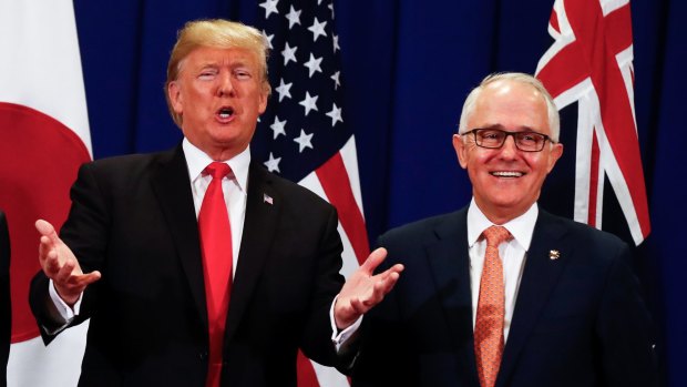 Prime Minister Malcolm Turnbull meets with US President Donald Trump in Manila in November. 