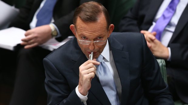 Prime Minister Tony Abbott during question time at Parliament House on Wednesday. 