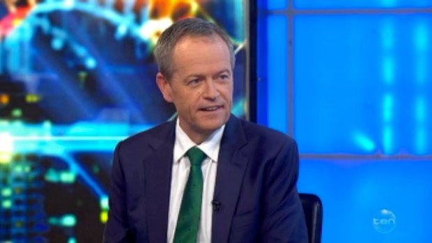 Bill Shorten appears on The Project on Monday night.