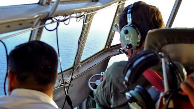 The Argentine Air Force search for the missing submarine.